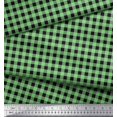 thumbnail image 2 of Soimoi Green polyester Crepe Fabric Check Check Fabric Prints By Yard 52 Inch Wide, 2 of 4