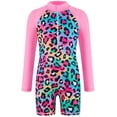thumbnail image 2 of Girls Swimsuit With Matching Hairband UPF 50+ Long Sleeve Bathing Suit Zipper Beach Rashguard Swimwear Big Girls Two Piece Swimsuits Competitive Swimsuits for Girls Two Piece Guard 3 Short Girls Guard, 2 of 9