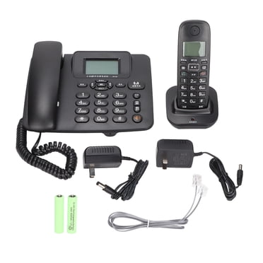 DEWIN Système de Téléphone de Bureau Extensible Filaire Sans Fil pour la Maison avec 18 Sonneries Fiche US100‐240V