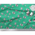 thumbnail image 3 of Soimoi Green polyester Crepe Fabric Dot & Gift Box Party Printed Fabric 1 Yard 52 Inch Wide, 3 of 3