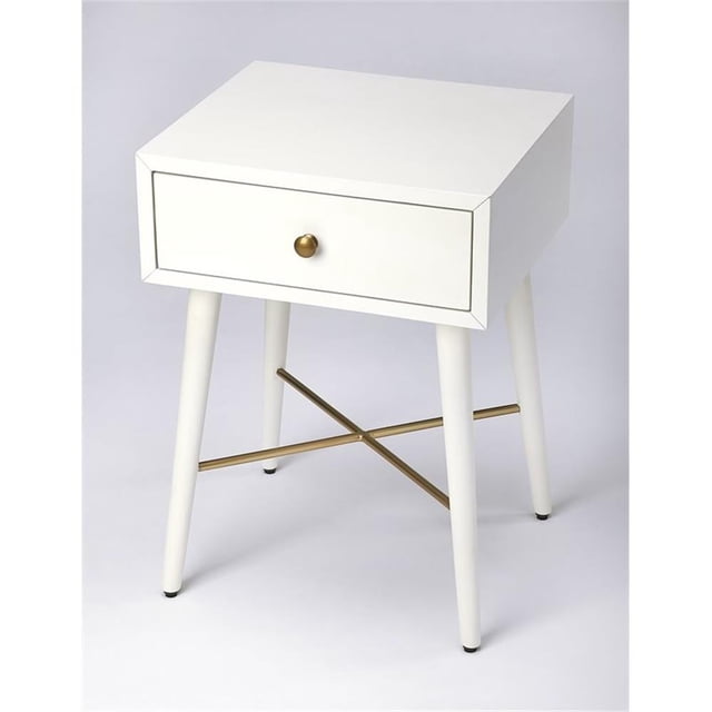 Butler Specialty Delridge End Table In White And Gold