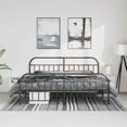 thumbnail image 2 of vidaXL Metal Bed Frame with Headboard and Footboard Black 193x203 cm, 2 of 5