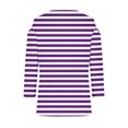 thumbnail image 5 of RXIRUCGD T-shirt Uni à la Mode pour Femme, Manches 3/4, Col en V, Haut Décontracté, Violet, Taille : S, 5 of 5