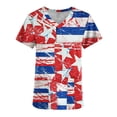 thumbnail image 4 of LSLJS T-Shirt Ample Décontracté pour Femme, Uni, Col Rond, Manches Courtes, Poches, Chandail à Enfiler, Hauts; Sarraus pour Femmes Grande Taille, 4 of 5