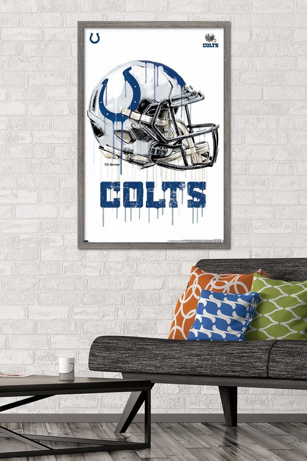 NFL Indianapolis Colts - Drip Helmet 20 Wall Poster, 22.375" x 34"
