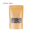 thumbnail image 1 of Transemion 10pcs Snack Bags Kraft Paper Window Paper Window Candy Bags Sealing Portable Cookie Bread Pouches 18*26 1Set, 1 of 6
