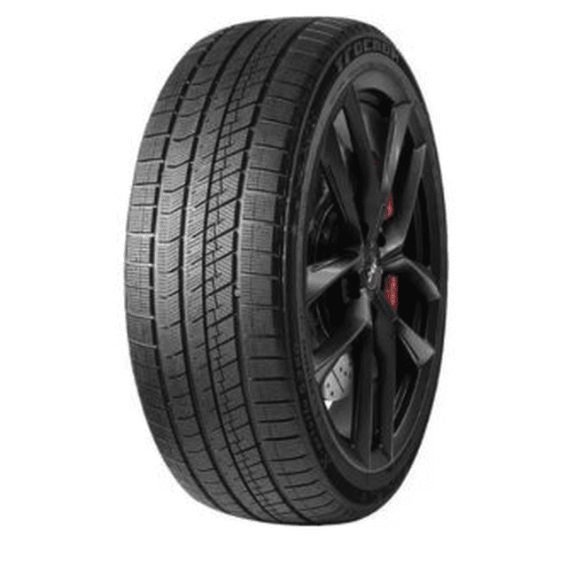 Rotalla S360 Pneu 235/45R17 94S Pneu d'Hiver pour Voiture Montré dans une Vue de Profil 3/4 avec un Motif de Bande de Roulement Directionnel Conçu pour une Excellente Adhérence sur la Glace et la Neige Rembourrée, Monté sur une Roue en Alliage Noire à Multiples Rayons, Offrant une Conduite Hivernale Silencieuse, Confortable et stable pour Voitures de Tourisme dans des conditions Canadiennes.