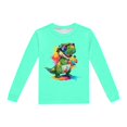 thumbnail image 5 of Pyjama pour Bébé Garçon, Enfants, Dinosaure Imprimé, Col Rond, Haut à Manches Longues, Pantalon, Ensemble de Pyjama 2 Pcs, Printemps Automne, Pyjama pour Tout-Petit, Vert Menthe, 7 Ans-8 Ans, 5 of 5