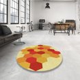 thumbnail image 4 of Ahgly Company Tapis d'Intérieur Rectangulaire Transitionnel Orange Rouge Orange Lavable à la Machine, 3 Pieds x 5 Pieds, 4 of 7