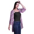 thumbnail image 3 of Moomaya Printed Georgette Shrug Ruffled Back Drop Hem Beach Cover Up For Women, 3 of 5