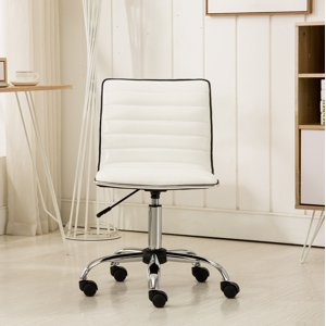 Roundhill Furniture Fremo Chromel ajustable Air chaise de bureau de levage en blanc
