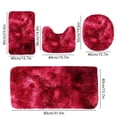 thumbnail image 3 of Mixed Colors Bath Mats 4 Set Bathroom Rugs For 4 Pcs Toilet Mats Universal Soft Comfortable Water Absorption Non-Slip Thick Machine Washable Easy Dry Dark Color, 3 of 7