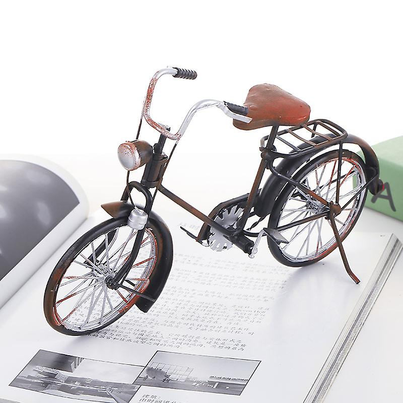 1pc Bicycle Model, Vintage Art Bicycle Home Office Decoration Metal Home Crafts Cute Bicycle Figure