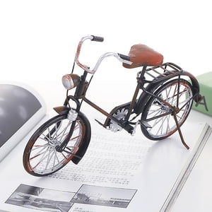 1pc Bicycle Model, Vintage Art Bicycle Home Office Decoration Metal Home Crafts Cute Bicycle Figurine