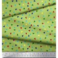 thumbnail image 2 of Soimoi Silk Fabric Dot & Triangle Geometric Printed Craft Fabric by The Yard 42 Inch Wide, 2 of 3
