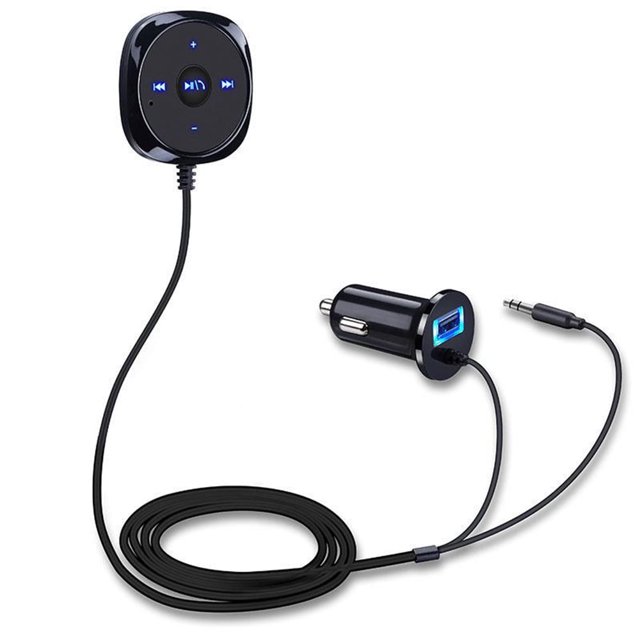 Trousse de Voiture Bluetooth Récepteur Bluetooth, Adaptateur Audio Mains Libres Bluetooth avec Microphone Intégré Pince pour Évent d'Air