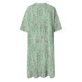 thumbnail image 5 of TJAZFJPA Longue Robe de Maternité Mode Femme Été Style Plage Imprimée Col en V Manches 5/4 Robe Décontractée (1) Robe Fendue Robes Smockées pour Femmes, 5 of 5