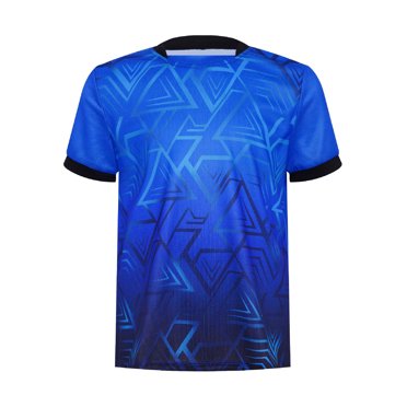 Jhaoyu Kids Boys Goalkeeper Jersey Short Sleeve Soccer Goalie Shirt Soccer Jersey Uniform for Youth Blue 4