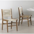 thumbnail image 1 of South Shore Balka Woven Rope and Teak Dining Chair, Set of 2, in Cream and Natural, 1 of 11
