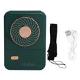 thumbnail image 1 of 3‑Gear Adjustable Electric Fan Portable Handheld Hanging Neck Fan USB Charging for OutdoorsGreen, 1 of 14
