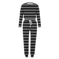 thumbnail image 5 of Plebaso Ensemble 2 Pcs pour Garçons Tenues Rayées pour Filles Hauts à Manches Longues à Col Ras du Cou Joggers Vêtements Décontractés pour Enfants Ensemble, 5 of 5