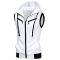 thumbnail image 1 of INSPIRE CHIC Men's Kangaroo Pocket Zip Up Drawstring Hoodie Vest, 1 of 7