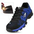 thumbnail image 4 of ATTOE Chaussures de Sécurité pour Hommes à Embout d'Acier, Bottes de Travail Anti-Perforation, Espadrilles de Randonnée et d'Escalade (Bleu 43)-0813, 4 of 5