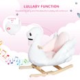 thumbnail image 4 of Qaba Soft Warm Kids Rocking Horse Child Plush Ride On Toy Swan Style Playtime with Lullaby Song White, 4 of 10