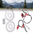 thumbnail image 4 of Hydraulic Disc Brake Kit, Automatic Return Powerful Sensitive Aluminum Alloy Caliper Bike Disc Brake Set Low Friction  for Electric Bikes Red, 4 of 8