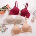 thumbnail image 3 of Women Plus Size Front Button Closure Bra Wireless Push Up Comfortable Everyday Bras for Senior Older Ladies Convenient Support, 3 of 3
