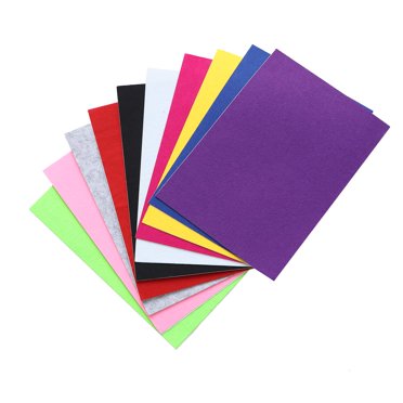 Shisuyan 10pcs Handmade DIY Adhesive Back Felt Sheets A4 Felt Fabric Sheets Multi-Purpose Colored Felt Cloth for Sewing Craft (Random Color)