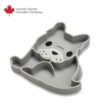 Assiette divisée en silicone - Bouledogue