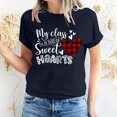 thumbnail image 1 of Pisexur T-shirt de la Saint-Valentin Haut T-shirt de la Saint-Valentin pour Femme Amour Imprimé T-shirt à Manches Courtes Haut à Manches Courtes Col Rond Haut/chemise, 1 of 5