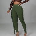thumbnail image 3 of Birdeem Womens Sexy Tight Solid Color Fringed Bandage Trousers, 3 of 9