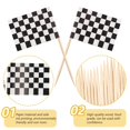 thumbnail image 3 of Becaristey 50pieces Racing Flag Décor Occasions Applicables pour les Parties de Course de Sécurité Cure-Dent Drapeaux Fruits Pics 1Set, 3 of 6