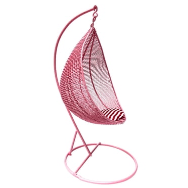 Miangastore 1Pc Tear Drop Hanging Chair Swing Chair Toy Mini House Accessories Random Color