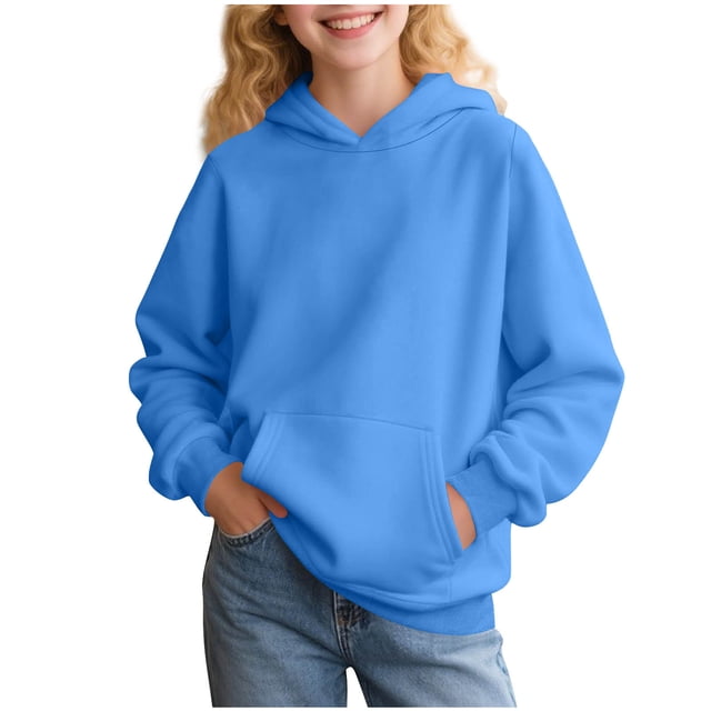 Girls Winter Hoodie Kid's Fleece Pullover Hooded Sweatshirt