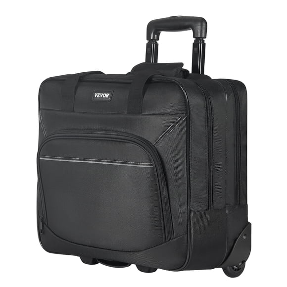 VEVOR Rolling Laptop Bag 15.6 Inch Wheeled Computer Bag for Work Women & Men Black