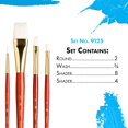 thumbnail image 3 of Princeton RealValue Series 9100 - Ensemble de Pinceaux - 4 Pcs - Rond, flat shader, flat wash - Taille : 2, 4, 8, 3/4, 3 of 5