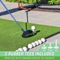 thumbnail image 2 of GoSports Golf Hitting Mat - PRO 5x4 Artificial Turf Mat for Indoor/Outdoor Practice - Includes 3 Rubber Tees, Green, 2 of 5