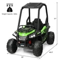 thumbnail image 2 of Gymax 12V Batter Powered Kids Ride on Car UTV Truck w/ Remote Control Music MP3 Green, 2 of 10