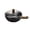 B, variant on Nonstick Fish Scale Pattern Pan for Induction - Flat Bottom Steel Wok & Stir Fry Pan with Glass Lid High-Heat Nonstick Pan for All Stovetops