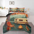 thumbnail image 2 of Erosebridal Travel Car Camping Bedding Full Comforter Set, Lodge Carbin Down Comforter, Rustic Room Decor, Breathable 3pcs, 2 of 7