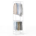 thumbnail image 1 of Gymax Narrow Clothes Rack Heavy Duty Metal Garment Rack w/ Removable Pants Hangers, 1 of 10