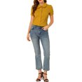thumbnail image 2 of INSPIRE CHIC Chemise Douce pour Femme Vintage à Col Poupée Doux Boutonnée S Gingembre, 2 of 8