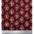 thumbnail image 1 of Soimoi Moss Georgette Fabric Leaves,Floral & Paisley Block Decor Fabric Printed Yard 42 Inch Wide, 1 of 3