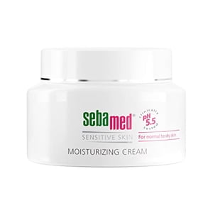 Seba med Crème du visage hydratante pour la peau sensible pH 5.5 Hypoallergénique Ultra Hydratant avec la vitamine E Dermatologue Recommandé 2.6 Les courants d'eau (75 Milliliteurs)