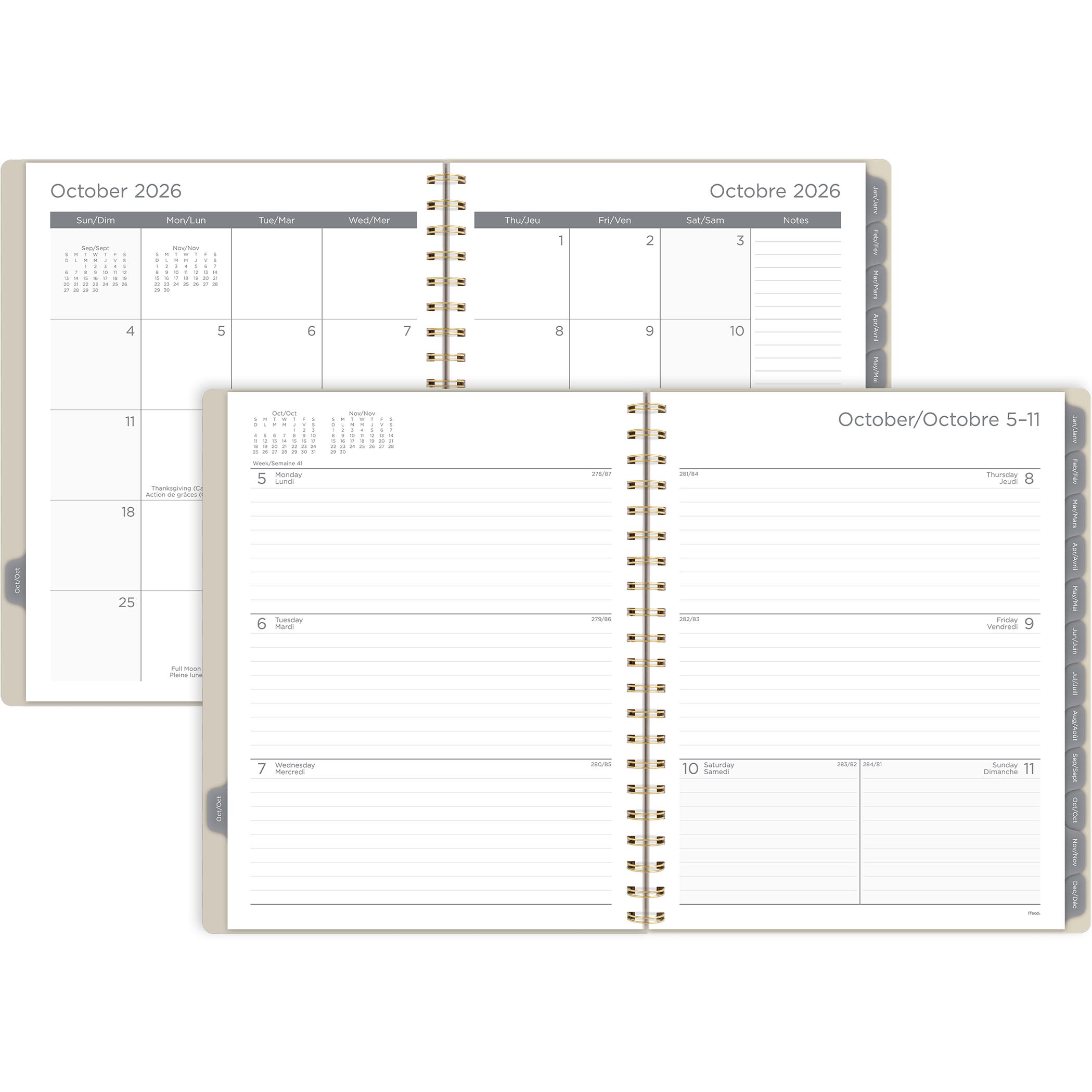 2027 Agenda hebdomadaire et mensuel Mead® Greyson, grand format