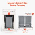 thumbnail image 4 of VEVOR Double Pullout Waste Container Kitchen Trash Can with Soft Close Grey 27QTx2, 4 of 9