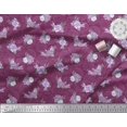 thumbnail image 2 of Soimoi Pink Silk Fabric Circle & Peony Floral Print Sewing Fabric Yard 44 Inch Wide, 2 of 5
